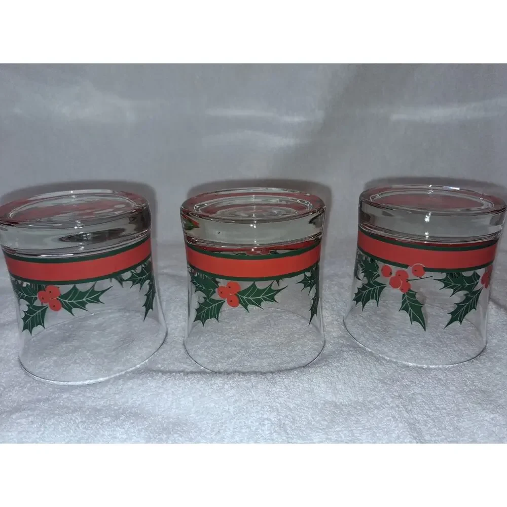 Christmas Glass cups - 3 Pieces.